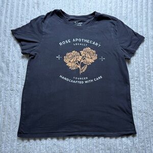 Schitt's Creek Rose Apothecary Black Graphic T-Shirt Size L Original TV